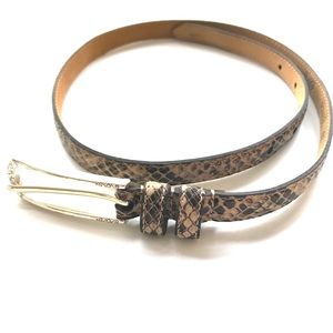 Brighton Snakeskin Skinny Mini Belt